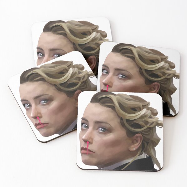 Item preview, Amber Heard With Nail Polish Dripping From Her Nose designed and sold by AlienPharaoh.