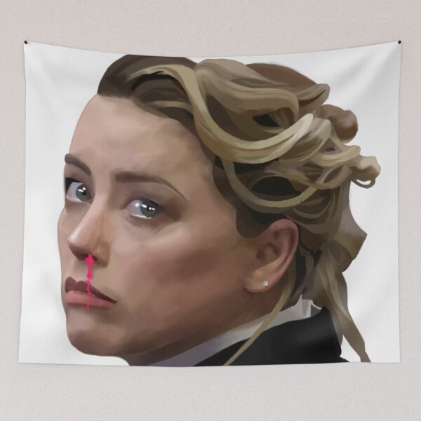 Item preview, Amber Heard With Nail Polish Dripping From Her Nose designed and sold by AlienPharaoh.