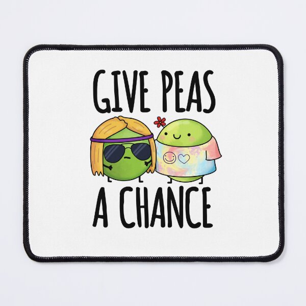 Item preview, Give Peas A Chance Funny Hippie Peas Puns  designed and sold by punnybone.