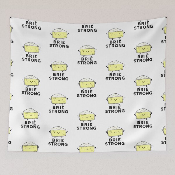 Item preview, Brie Strong Funny Positive Cheese Puns  designed and sold by punnybone.