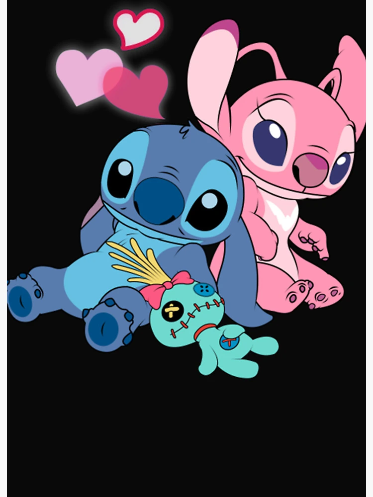 Cute Stitch & Angel - Lilo And Stitch - Tapestry