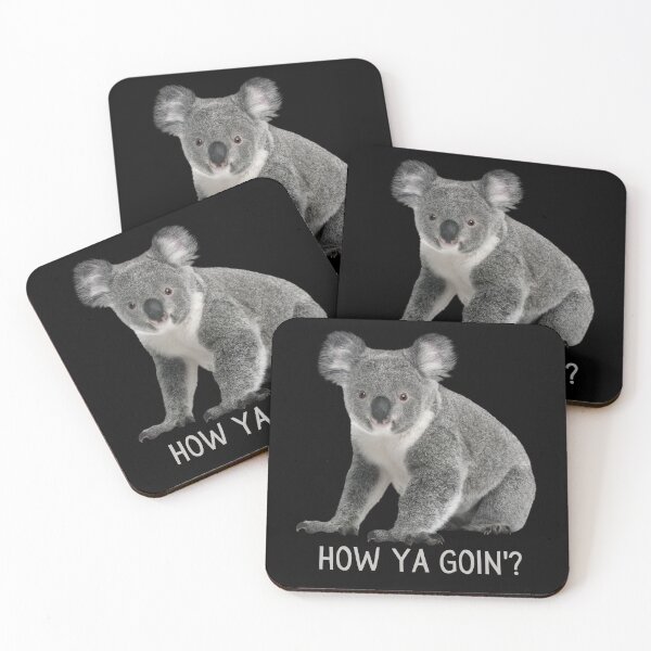 Item preview, How Ya Goin'? (How Are You Going? Doing?) Curious Koala Bear designed and sold by JellyBeenzz.