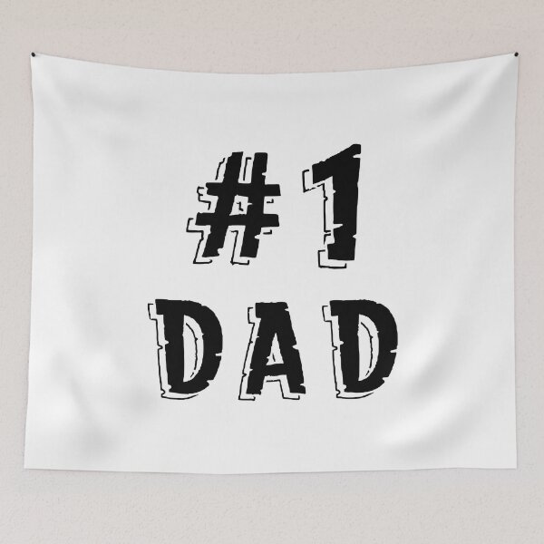 Item preview, Number 1 Dad Text Art Design designed and sold by Ludovic Geusa.