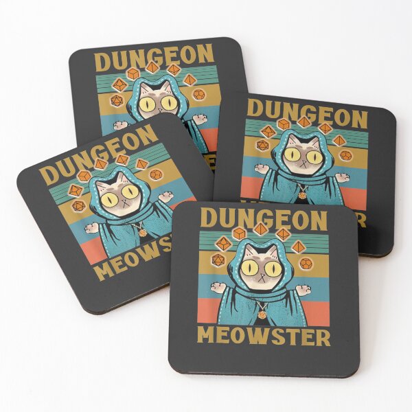 Item preview, Dungeon Meowster Funny Nerdy-Gamer Cat-D20 Dice RPG designed and sold by premerpk.