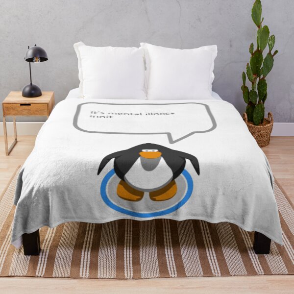 Item preview, it's mental illness innit funny club penguin quote sticker designed and sold by l2b-studio.