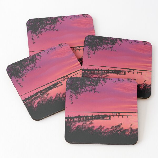 Item preview, Bridge by the Lake on Sunset - Watercolor Painting 2 designed and sold by Unaiza Khalid.