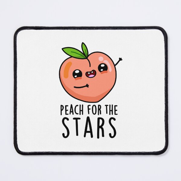 Item preview, Peach For The Stars Funny Fruit Puns designed and sold by punnybone.
