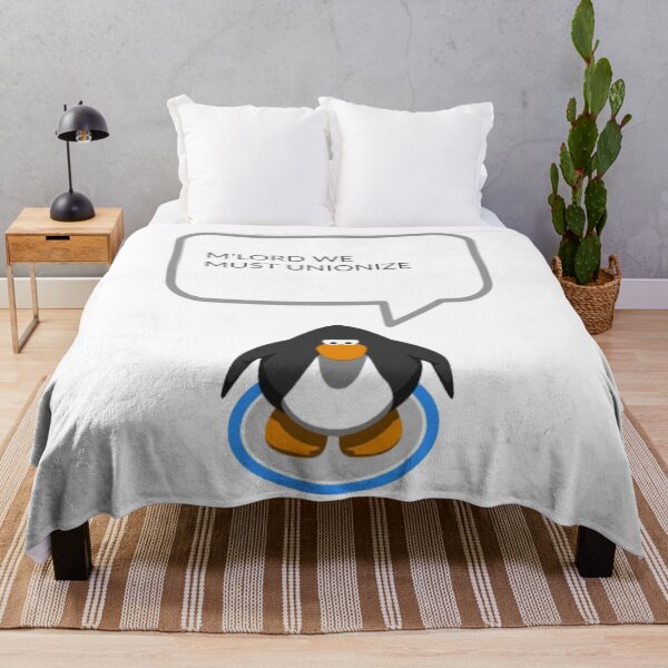 Item preview, m'lord we must unionize funny club penguin quote sticker designed and sold by l2b-studio.