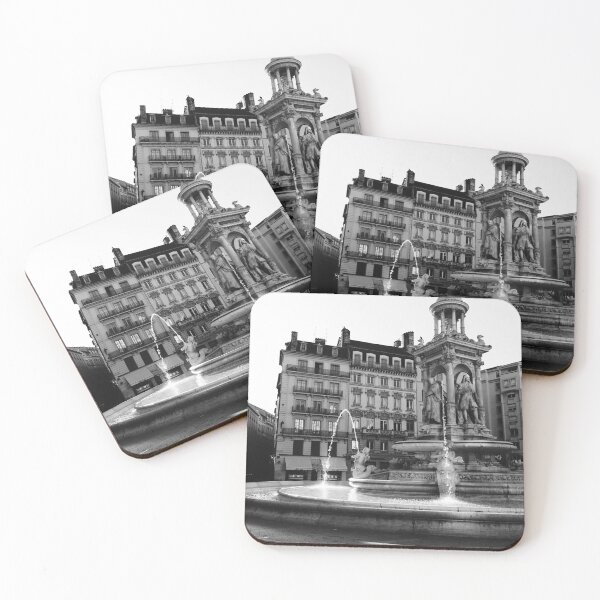 Item preview, Lyon Historic Square - Place de Jacobins in Black and White designed and sold by CarolinaReina.