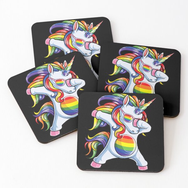 Item preview, Dabbing Unicorn Gay Pride Lgbt Lesbian Rainbow Flag designed and sold by FankkaGanri.