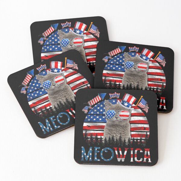 Item preview, Meowica Cat Fourth 4Th Of July Patriotic Usa American Flag designed and sold by ButaIkura.