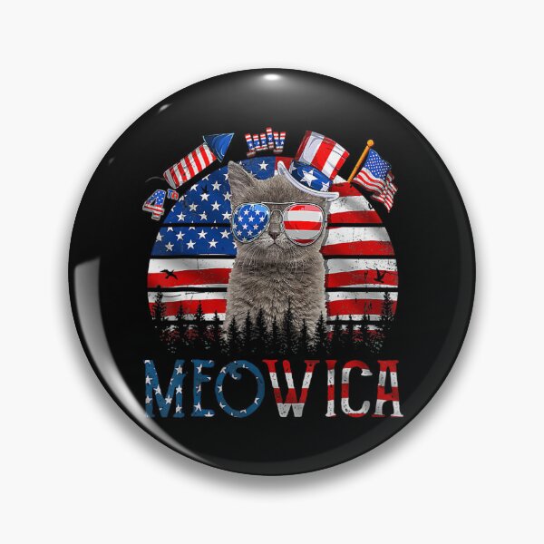 Item preview, Meowica Cat Fourth 4Th Of July Patriotic Usa American Flag designed and sold by ButaIkura.