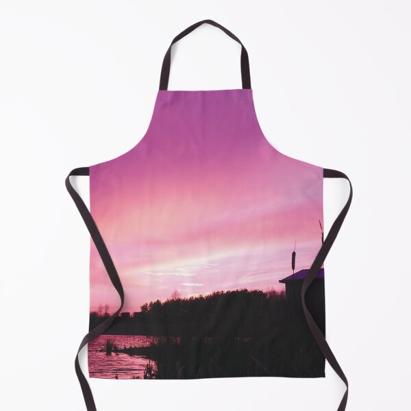 Item preview, Farm by the Lake - Purple Sunset - Watercolor Painting 2 designed and sold by Unaiza Khalid.