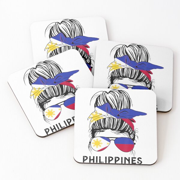 Item preview, Filipino Girl Messy Hair Sunglasses & Pride Philippines Flag designed and sold by FankkaGanri.