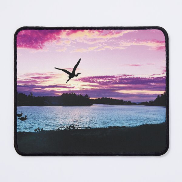 Item preview, Crane Flying on Lake Sunset - Watercolor Painting 2 designed and sold by Unaiza Khalid.