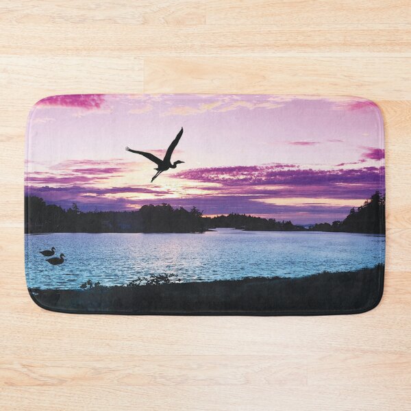 Item preview, Crane Flying on Lake Sunset - Watercolor Painting 2 designed and sold by Unaiza Khalid.