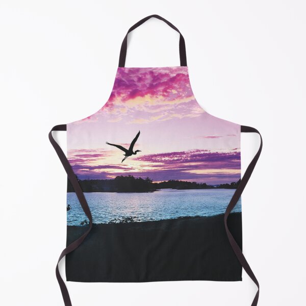 Item preview, Crane Flying on Lake Sunset - Watercolor Painting 2 designed and sold by Unaiza Khalid.