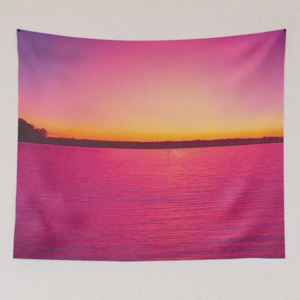 Item preview, Beach Pink Sunset - Watercolor Painting designed and sold by Unaiza Khalid.