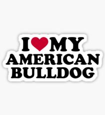 I love my American Bulldog Sticker