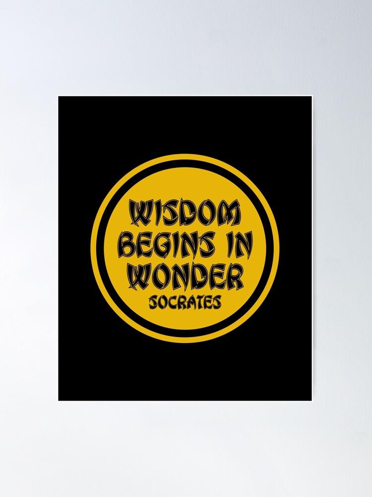 Socrates Quote - The Only True Wisdom Is In Knowing You Know Nothing -  Wisdom - Gold | Poster