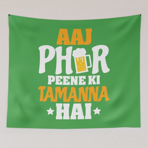 Item preview, Aaj Phir Peene Ki Desi Sarcastic Bollywood designed and sold by Tesijbesn.