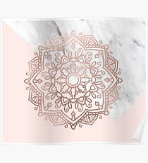 Vogue series - rose gold mandala Poster