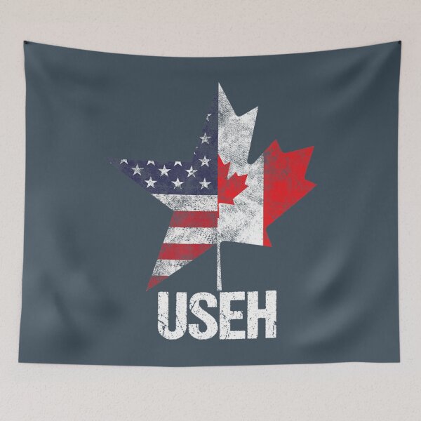 Item preview, Half Canadian American Useh Canada Usa Flag United States designed and sold by RujiIkooa.