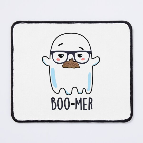 Item preview, Boo-mer Funny Middle Aged Ghost Puns  designed and sold by punnybone.