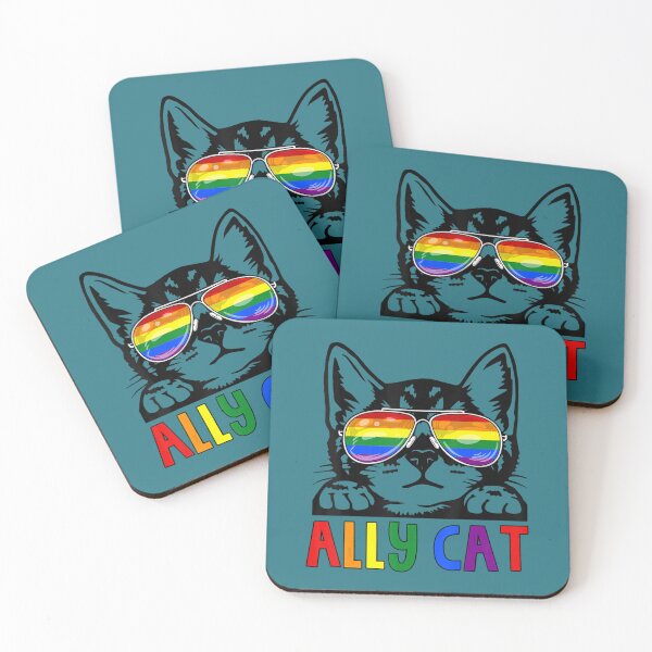 Item preview, Ally Cat Lgbt Gay Rainbow Pride Flag Boys Men Girls Women designed and sold by ChungToi.