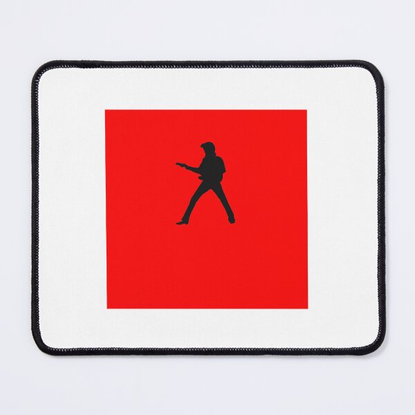 Item preview, elvis Guitar Silhouette Red A-Line Dress designed and sold by Owowell.