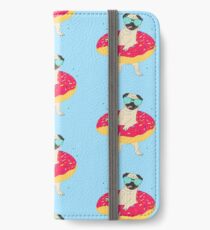 donut pug - lifebuoy iPhone Wallet/Case/Skin