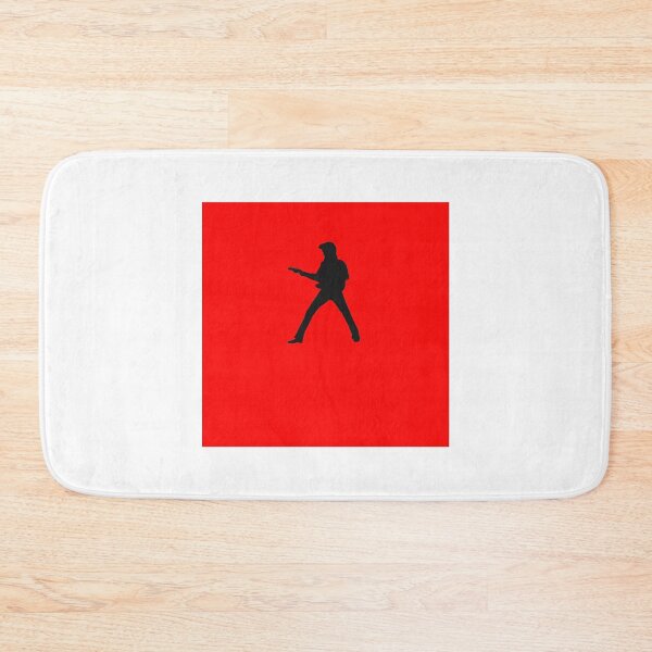 Item preview, elvis Guitar Silhouette Red A-Line Dress designed and sold by Owowell.