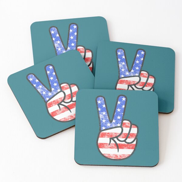 Item preview, American Flag Peace Sign Hand Fourth Of July designed and sold by ChungToi.