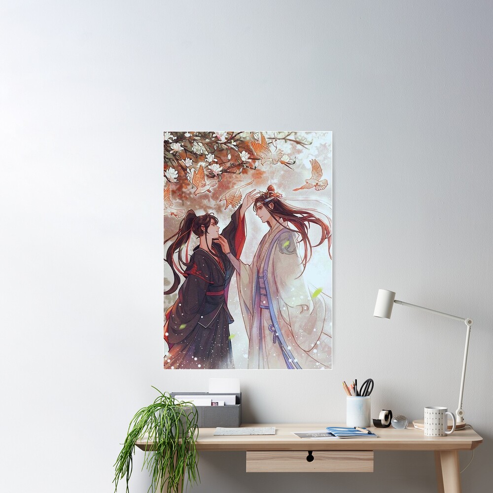 Room Decor Poster Animation Poster Mo Dao Zu Shi Kiss Poster Canvas Poster  Wall Art Decor Print Paintings for Living Room 24x24inch(60x60cm)  Unframe-Style : : Home