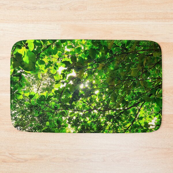 Item preview, small green leaves and trees forest photography, tree branches full of leaves, sunshine designed and sold by riidesignss.