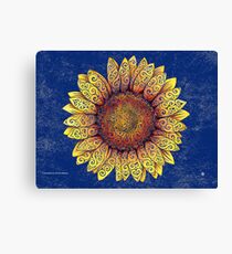 Swirly Sunflower Canvas Print