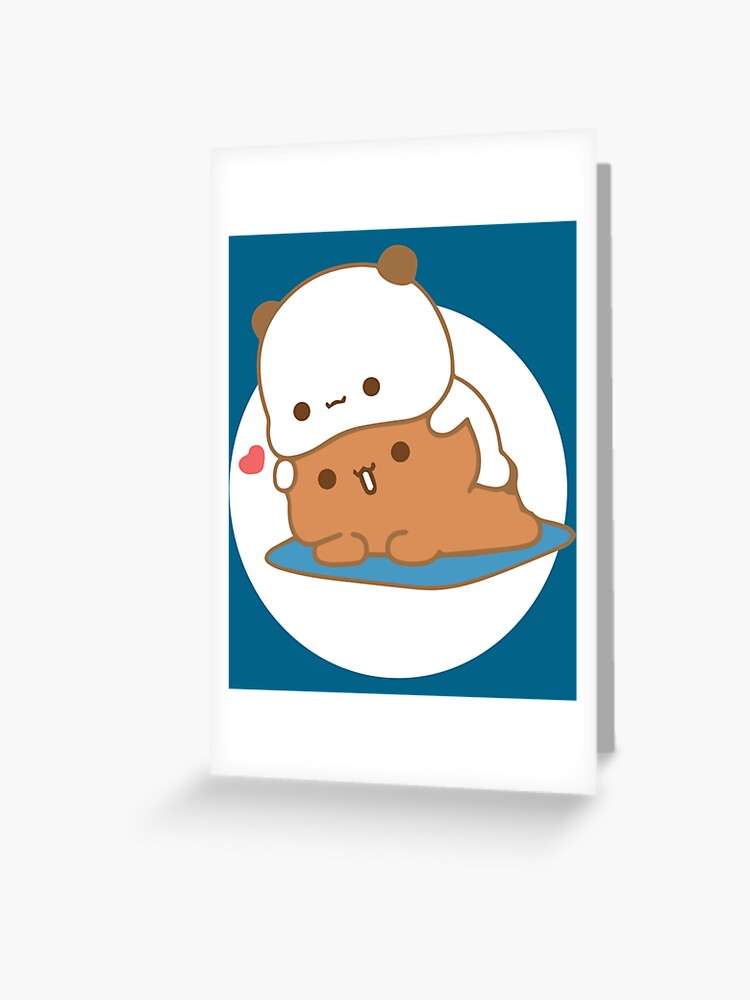 Bear and Panda Bubu Dudu Balloon | Greeting Card