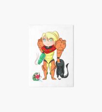 Samus Aran VS Alien Art Board