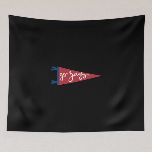 Item preview, Red Go Zags Pennant Sticker designed and sold by verarheaf9.