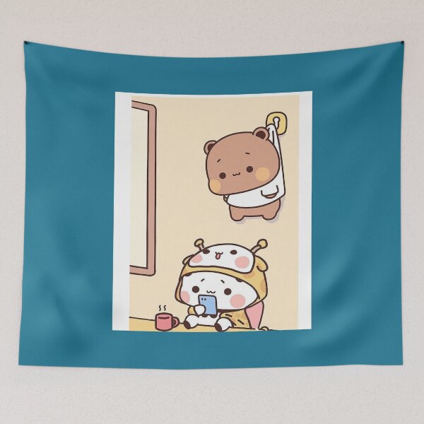 Item preview, Cute Dudu Is Hanging And Bubu Is Playing Phone Graphic  designed and sold by dragonwage56.