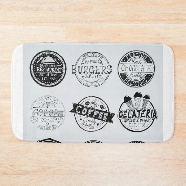Item preview, Vintage Retro Sign Menu Logo Sticker Black and White stamp pattern designed and sold by YKSBYOFS YKSBYOFS.