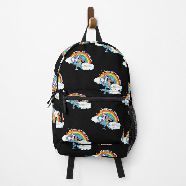 Item preview, Nobody Likes a Douche Canoe Rainbow unicorn riding dinosaur designed and sold by Jarret Terry.