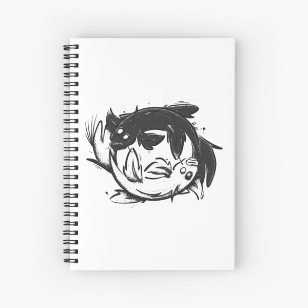 Carpes Koï Ying Yang Cahier à spirale