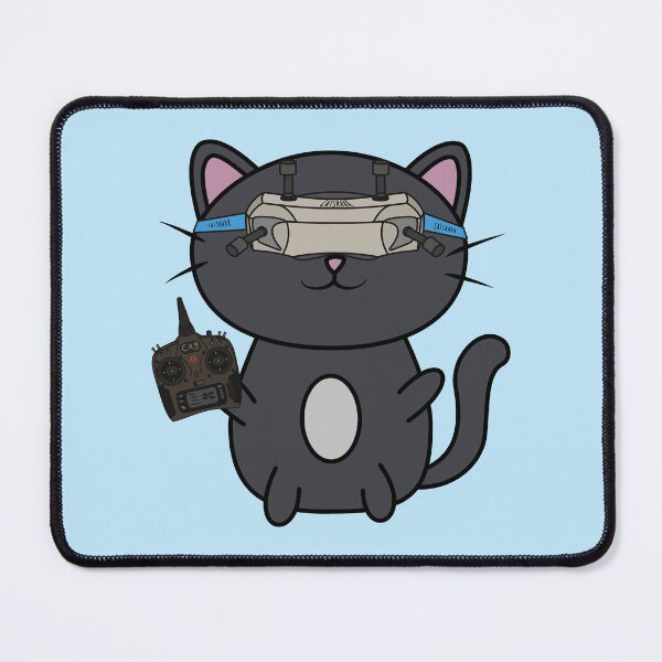 Item preview, Cute drone pilot cat - FPV cat designed and sold by xP42.