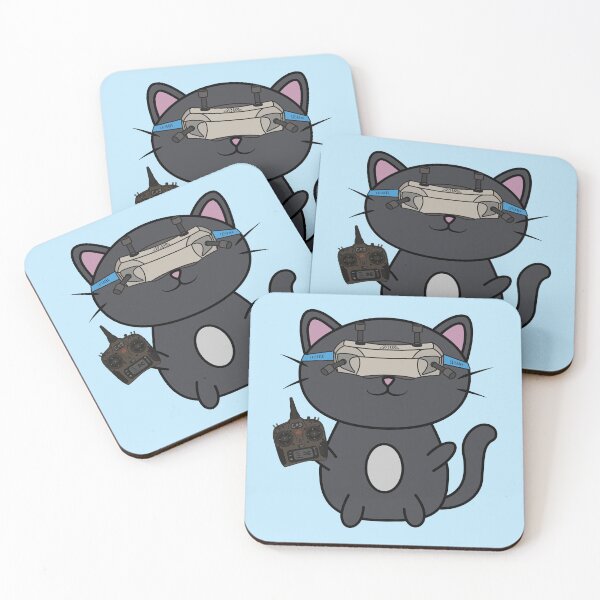 Item preview, Cute drone pilot cat - FPV cat designed and sold by xP42.