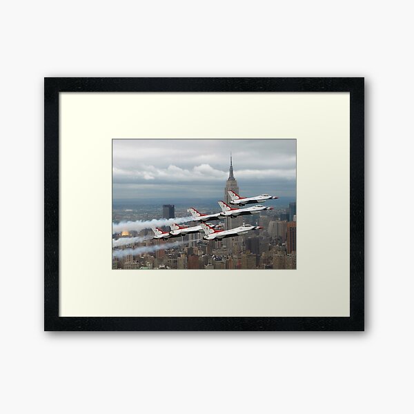 Item preview, Six F-16 Fighting Falcons with the U.S. Air Force Thunderbirds fly in delta formation. designed and sold by StocktrekImages.