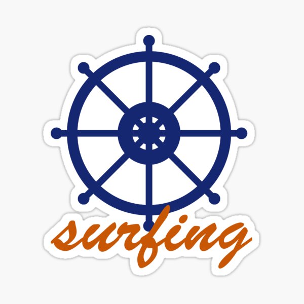 Item preview, Simple ship steering wheel Image for surfing mania, my favourite hobby and life style designed and sold by OneOnRing.