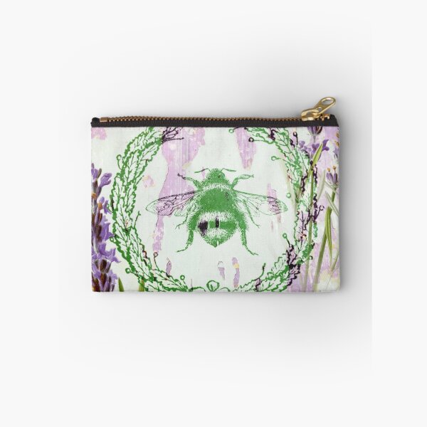 Item preview, french country purple lavender vintage bee designed and sold by LEILA ART SPACE.