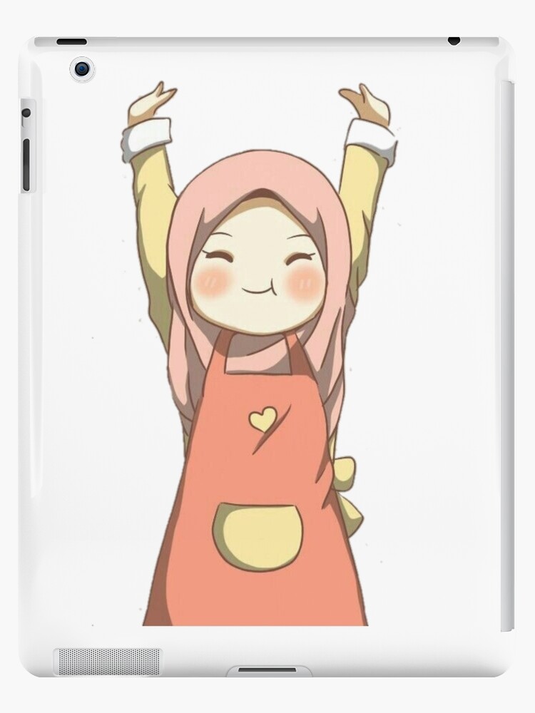 Beautiful Girl in Hijab Cartoon iPad Case & Skin for Sale by