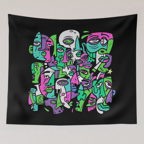 Item preview, distorted faces of ancient peoples party designed and sold by si3iy.